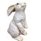 Easter Bunny Decoration, Decorative Farmhouse Modern Standing White Rabbit Bunny Figurine, Home Decor Accents Carved Rustic Distressed Animal Bunny Rabbits Ornaments